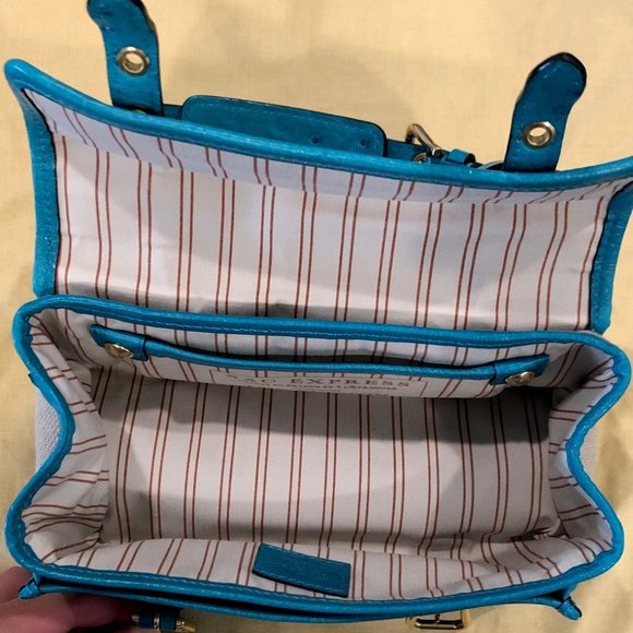 Louis Vuitton Limited Edition Trianon Canvas Turquoise Ostrich Sac Express PM Ba - Picture 4 of 6